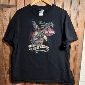 Harley-Davidson Black Tee with Eagle Graphic